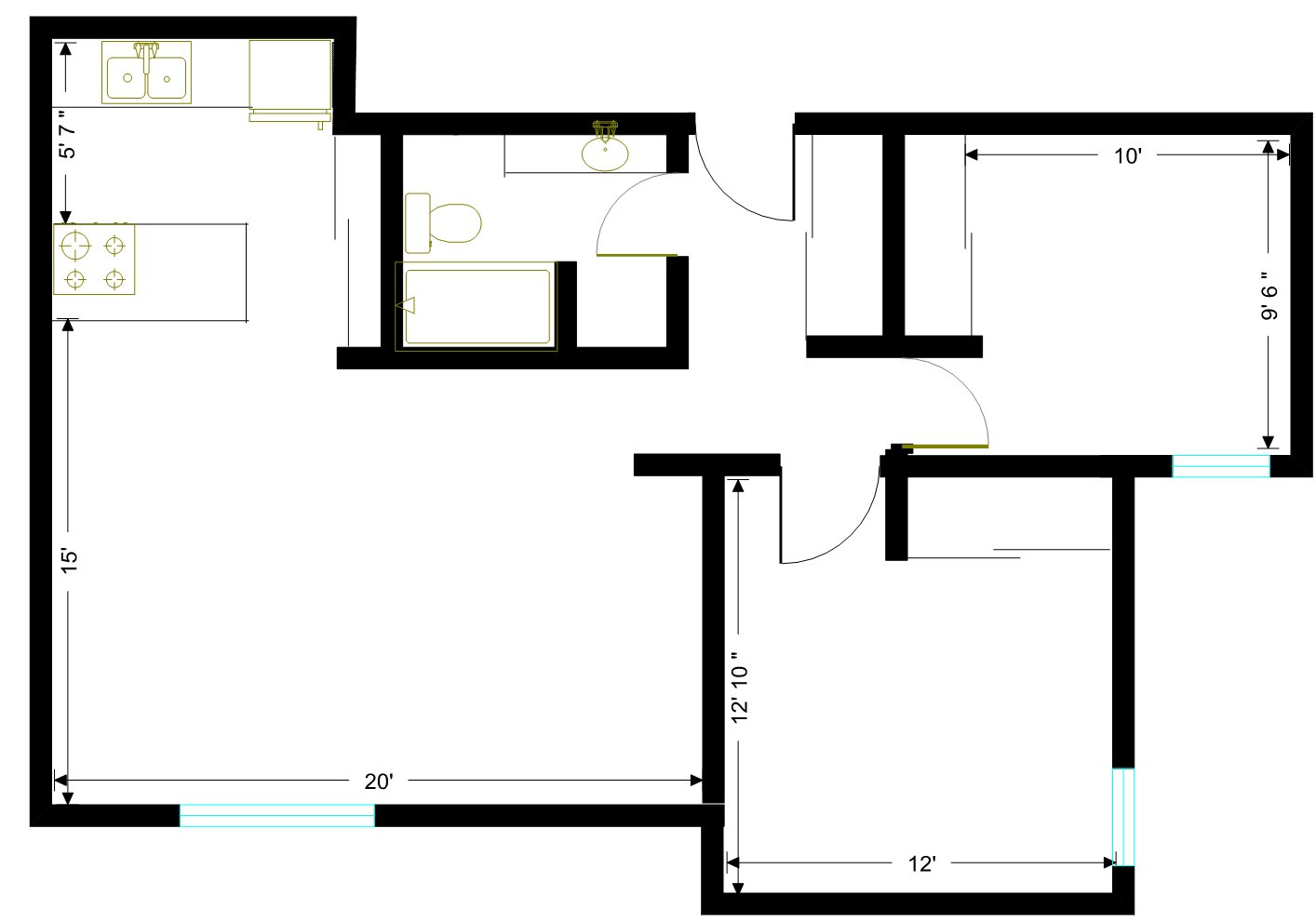 Kerkhoven-2-bedroom-layout
