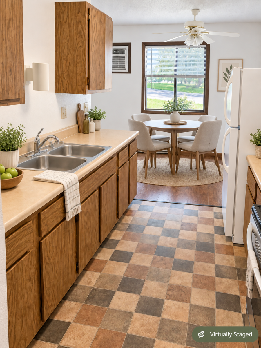 Village-Green-BE-124-4-Kitchen-Dining-Area-Virtually-Staged